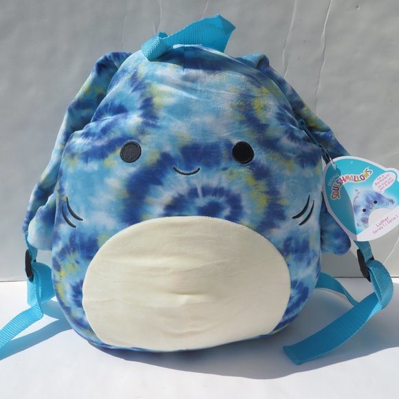 Squishmallow Backpack Luther Shark NEW - Picture 1 of 9
